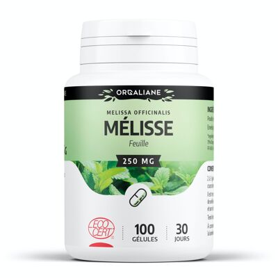 Melissa biologica - 250 mg - 100 capsule