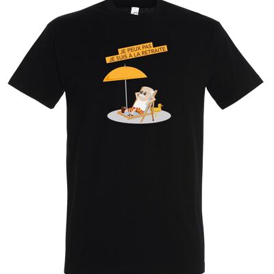 T-SHIRT humoristique Je peux pas je suis à la retraite