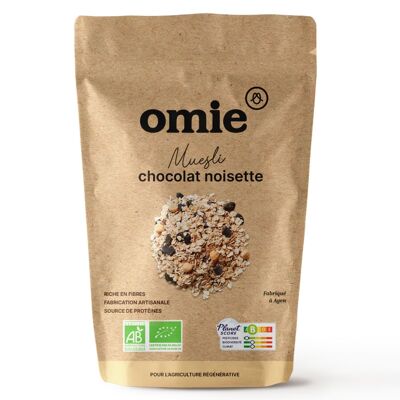 Organic chocolate hazelnut muesli - French oats - 340 g