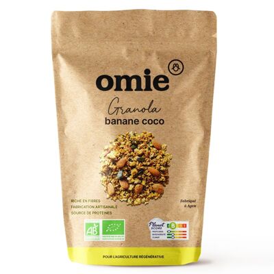 Organic banana coconut granola - French oats - 330 g