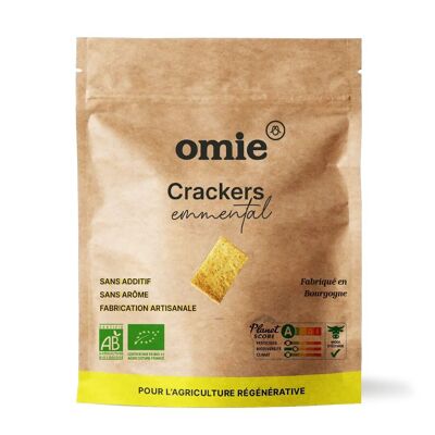Organic Emmental crackers - ingredients from Burgundy-Franche-Comté - 100 g