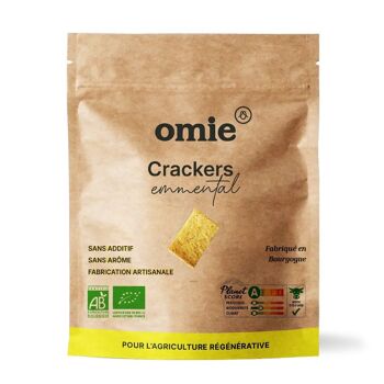 Crackers à l'emmental bio - ingrédients de Bourgogne-Franche-Comté - 100 g 1