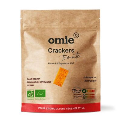 Organic AOP tomato and Espelette pepper crackers - French ingredients - 100 g