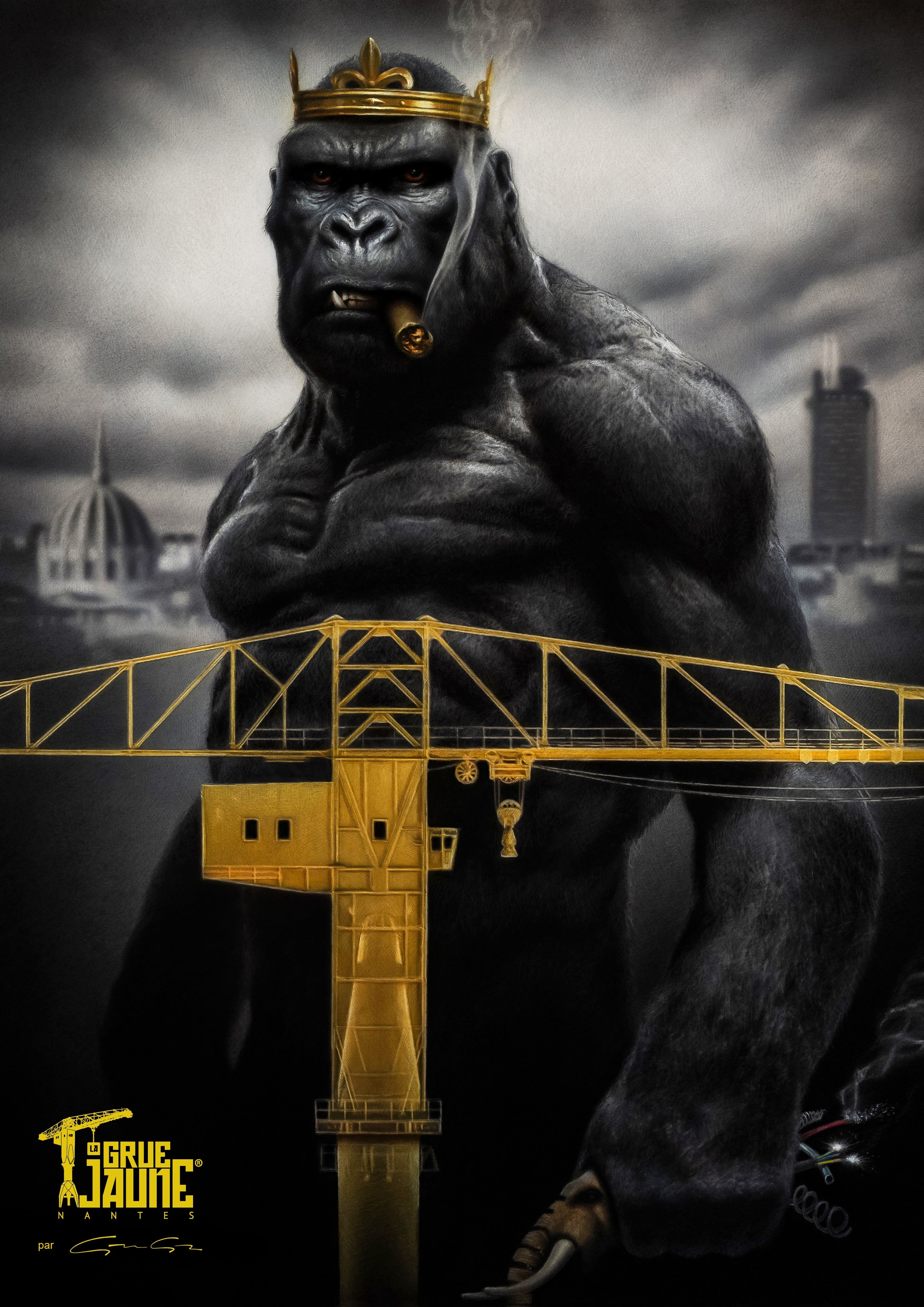 Illustration des gelben Kranichs von Alexandre Granger