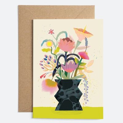 Flower Bunch Cream | Card
