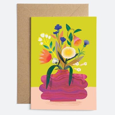 Flower Bunch Lime | Card