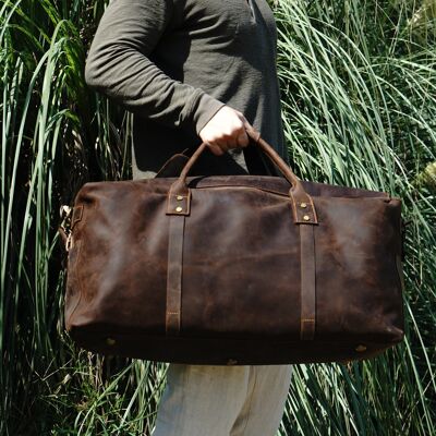 Genuine Leather Holdall Luggage