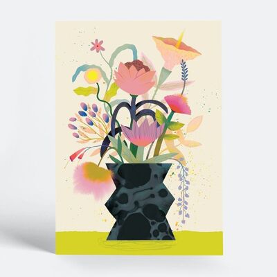Crema de manojo de flores | Tarjeta postal