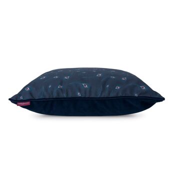 Coussin en laine de mouton en plume marine paon 4