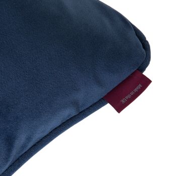 Coussin en laine de mouton en plume marine paon 8