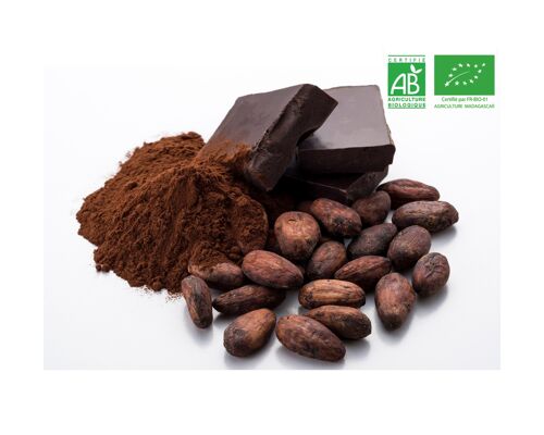 Fèves de cacao criollo  fin BIO de Madagascar ( 1 kg )