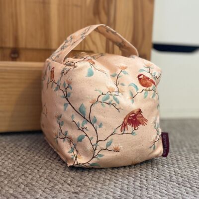 Fabric Door Stop in Parus Pink Birds