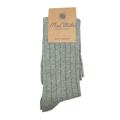 Miss Brilli Brilli High Cane Sock Hellgrau