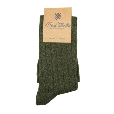 Miss Green Brilli Brilli High Cane Sock