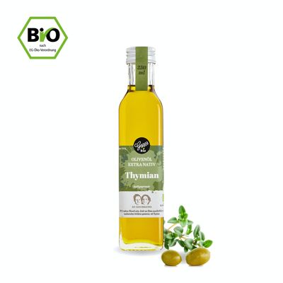 Olio extravergine di oliva biologico al timo Gepp (250 ml)