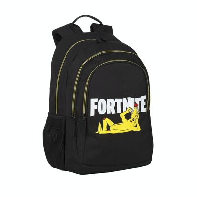 Fortnite Crazy Banana double compartment primary backpack, large capacity and adaptable to trolley.