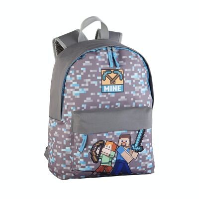 Minecraft Warriors American backpack. Laptop compartment.