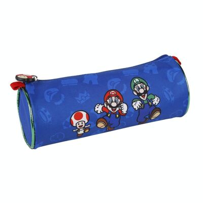 Super Mario and Luigi round pencil case.