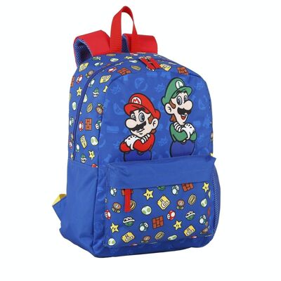 Super Mario y Luigi mochila americano. Compartimento portalaptop.