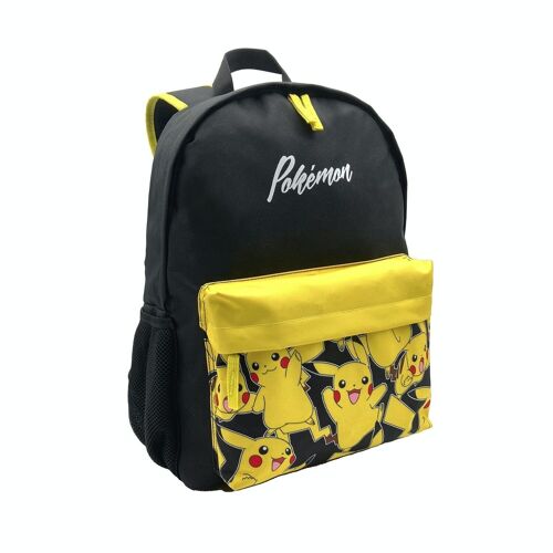 Pokemon Pikachu mochila americano, adaptable a carro. Compartimento portalaptop.