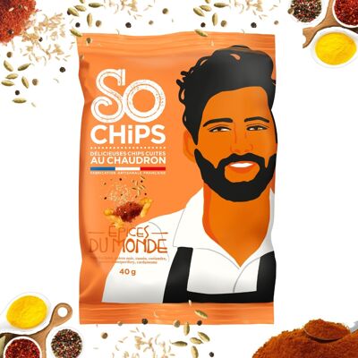 World Spice Crisps 40g Etiqueta de Calidad Artesanal