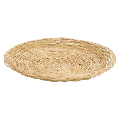 Scalloped bamboo basket 28x3