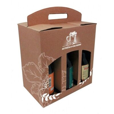 Kraft cardboard box for 6 STEINIE type beers