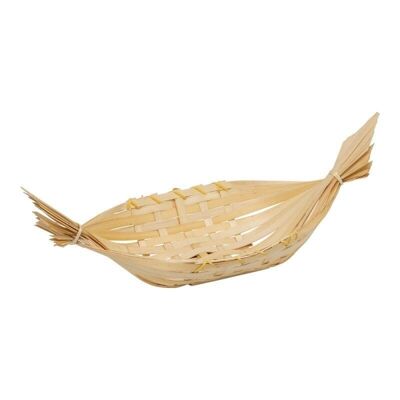 Natural bamboo gondola basket 38/51x18x7.5/14