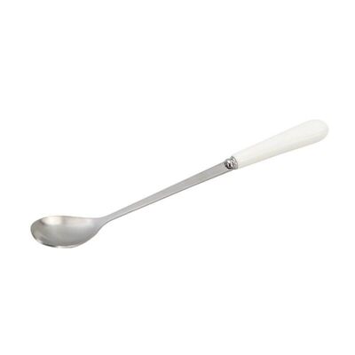 Stainless steel spoon with ceramic handle