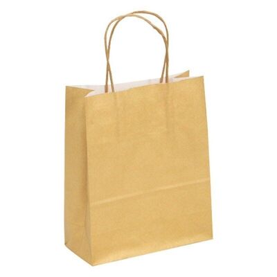 Gold kraft paper bag 18x8x22