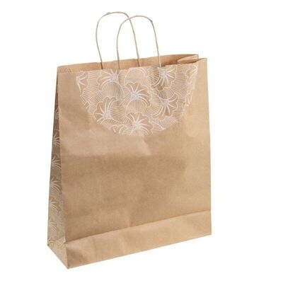 Sac papier kraft Fleurs 34x14x39.5