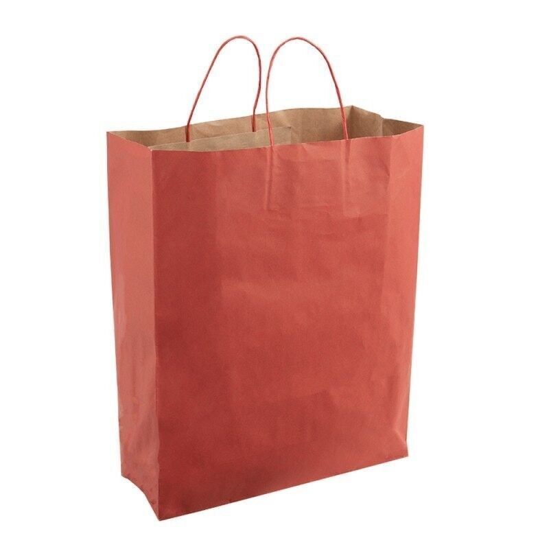 Bolsa papel kraft burdeos 18x8x22