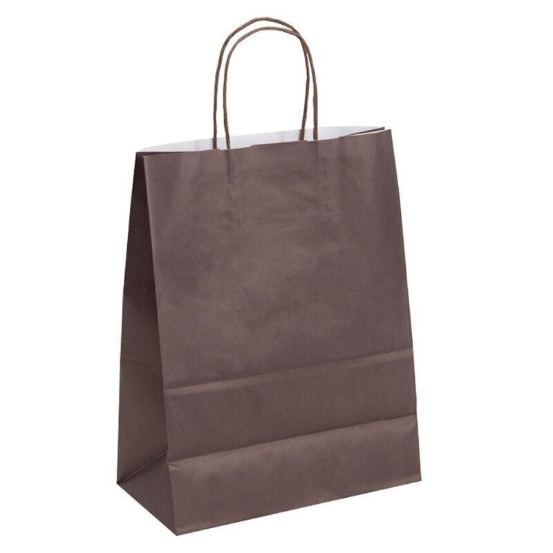Bolsa papel kraft chocolate 18x8x22