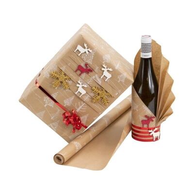 Christmas tree kraft wrapping paper 69X5000