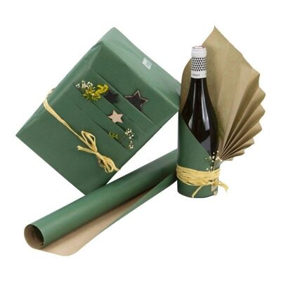 Green kraft wrapping paper 79x5000