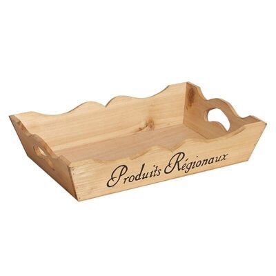 Natural wood basket Regional products 34x24x7