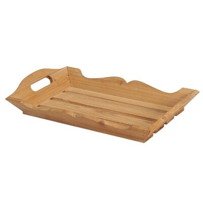 Natural wood tray 2 handles 40x25x4.5/7