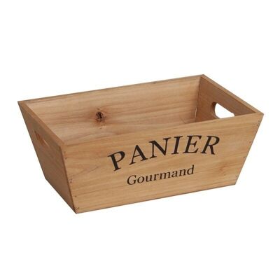 Cesto in legno naturale Cesto Gourmet 28x18x11