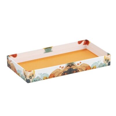 Color cardboard rectangular basket 24.4x12.4x3.2