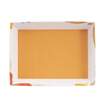 Corbeille rectangulaire carton Color 27x20x5 3