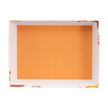 Corbeille rectangulaire carton Color 36x27x7 3