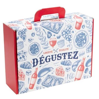 Rectangular cardboard suitcase Degustez 23.2x17.7x9.3