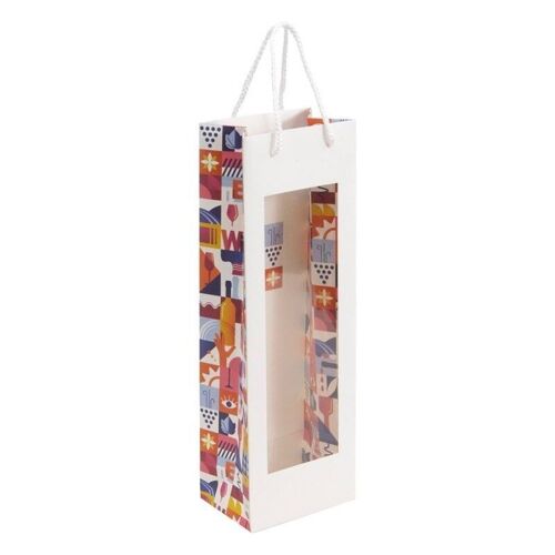 Sac-bouteilles rectangulaire carton Escapade 12x8,5x36