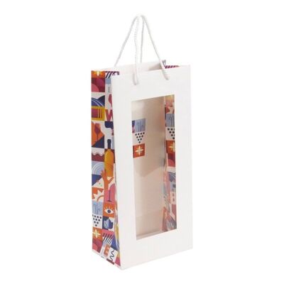 Sac-bouteilles rectangulaire carton Escapade 16,5x10x35