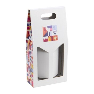 Escapade cardboard rectangular bottle holder 18x9x38