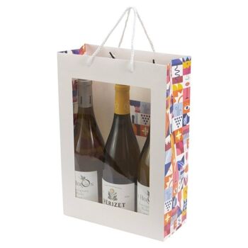 Sac-bouteilles rectangulaire carton Escapade 24x10x35 2