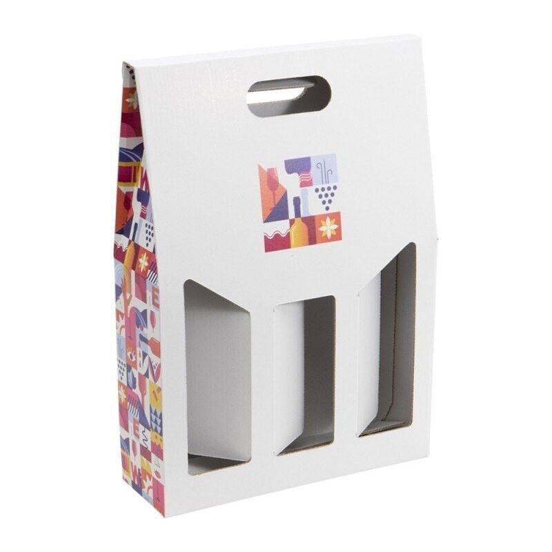 Portabottiglie rettangolare in cartone Escapade 27x9x38