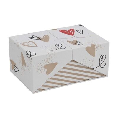 Coffret rectangulaire carton Inconditionnelle 22,5x15,7x10