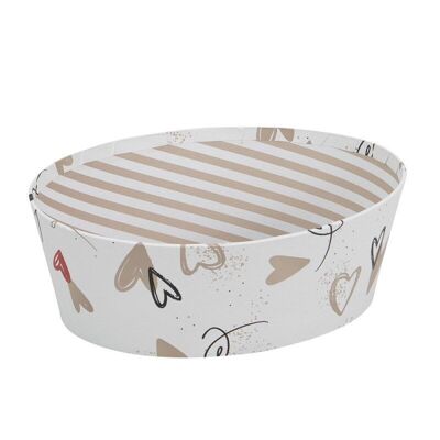 Unconditional oval cardboard basket 23.4 x 18.9 cm