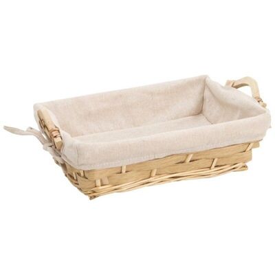 Rectangular basket Natural wicker Traditional natural fabric 30/34x23x8